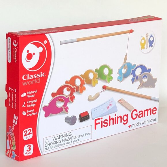 New in Box Classic World Wooden Fishing Game 3+🐟 - Picture 7 of 11